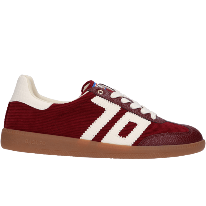 Bordeaux rood combi Back70 Cloud C06 dames sneaker.