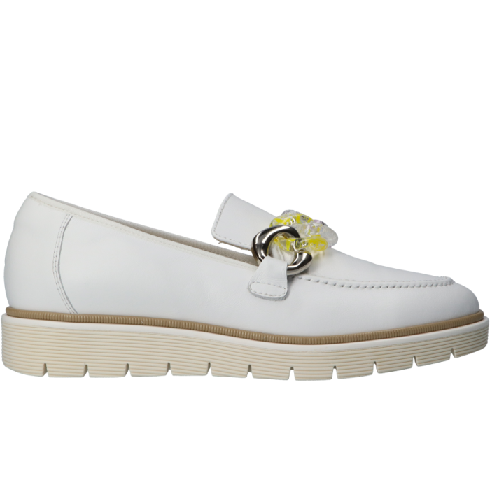 Wit leren DL Sport 5688 Versione 07 dames instapper.