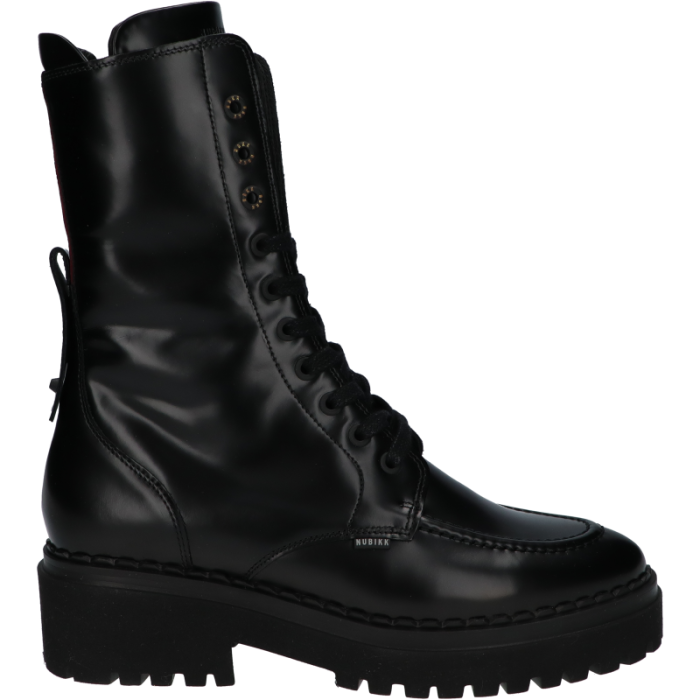 Zwart leren Nubikk Fea Aubine 10M dames veterboot.
