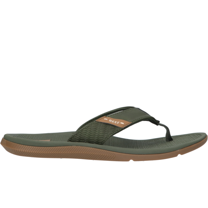 Groene Reef CJ0380 Santa ANA Olive heren teenslipper.